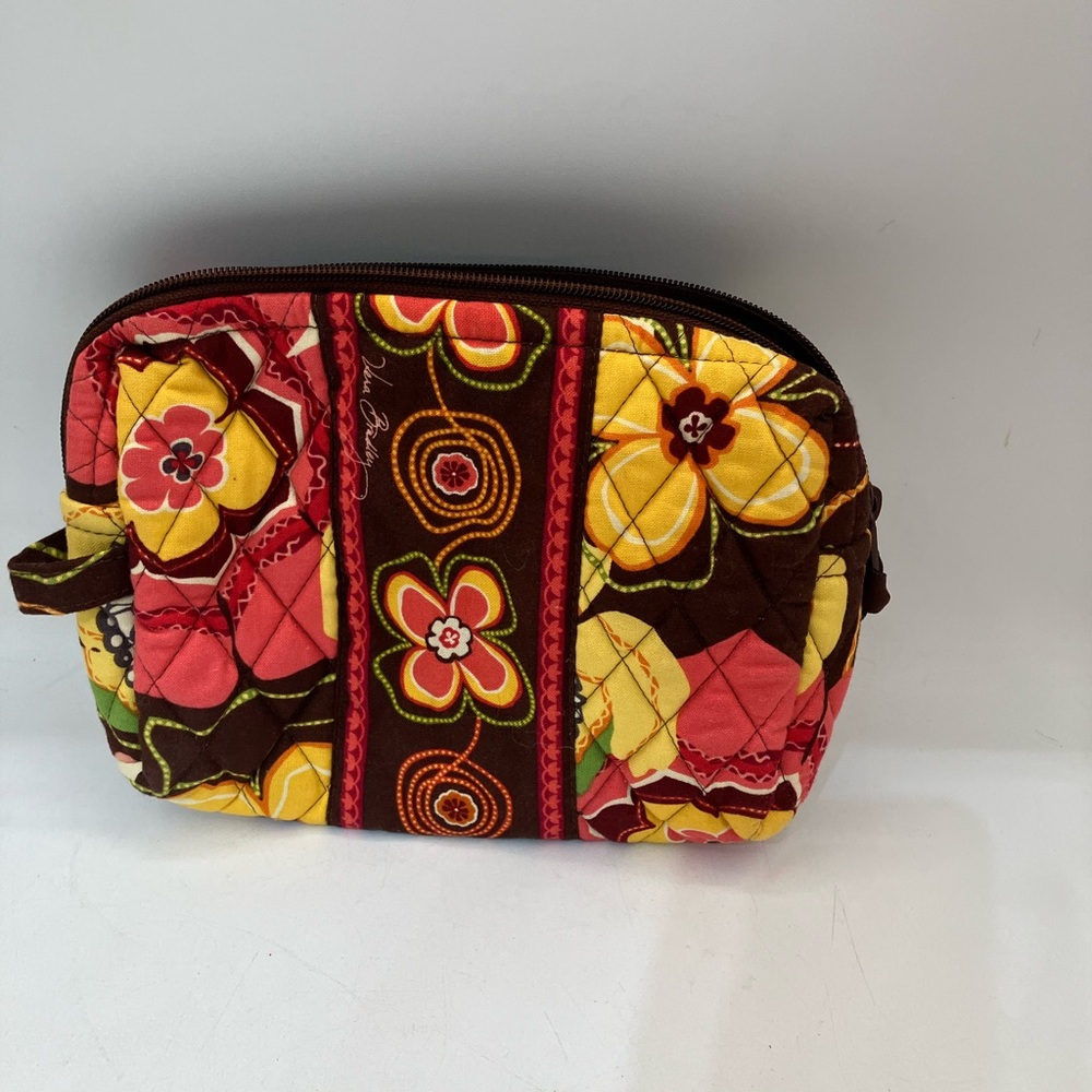 Vera Bradley Yellow and Brown Cosmetic Bag - Picture 6 of 13